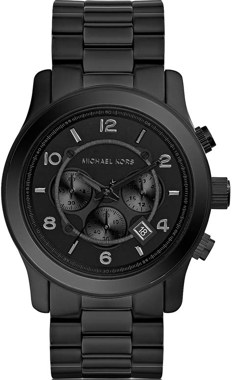 mk8157 mens stainless steel black michael kors watch|Michael Kors Men's Runway Black Ion Plated Stainless Steel .